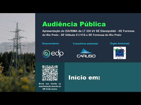 Audiência Pública Apresentação do EIA/RIMA da LT 230 kV SE Dianópolis-TO
