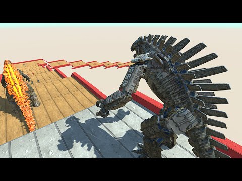 MechaGodzilla 2021 and Godzilla 2021 Death Fall - Animal Revolt Battle Simulator