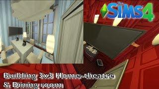 The Sims4 Building a 3x3 home theatre & Dining Room
