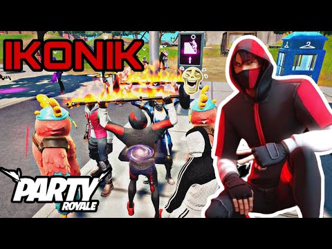 Fortnite | IKONIK Flexing & Emote Battling People In Party Royale 🔥