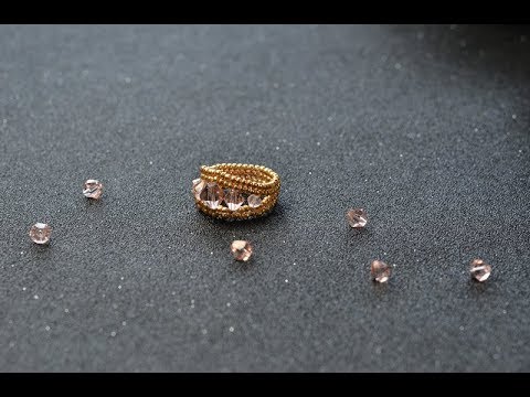 Beebeecraft Tutorial – How to Make a Simple Seed Beaded Ring with Pink Beads