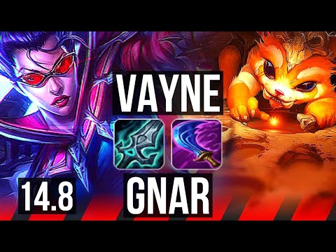 VAYNE vs GNAR (TOP) | 7 solo kills, Dominating | TR Diamond | 14.8