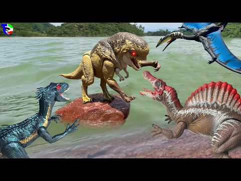 D-REX Vs SPINOSAURUS Vs INDORAPTOR 🦖 Jurassic World Toys Movie