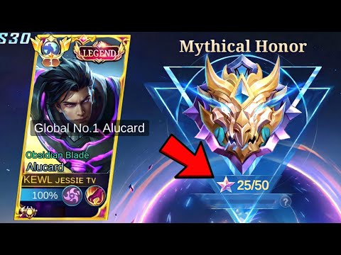 GLOBAL ALUCARD LAST MATCH TO REACH MYTHICAL HONOR! SOLO RANKGAME! ALUCARD BEST BUILD 2023