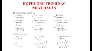 TOÁN 9GK1: HƯỚNG DẪN CÁCH GIẢI HỆ PHƯƠNG TRÌNH (Cơ bản)