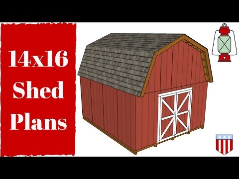 14x16 Gambrel Shed Plans