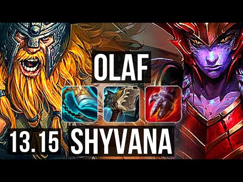 OLAF vs SHYVANA (TOP) | 9/1/5, Rank 7 Olaf, Legendary | EUW Challenger | 13.15