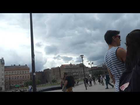 Leaving the Keleti Train Station in Budapest, Hungary.