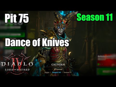 Pit 75 Dance of Knives Rogue Build Shadow Clone - Season 11 Diablo 4 Lord of Hatred   #diablo4