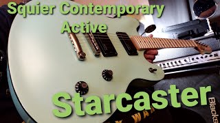 Video thumbnail for Demo of my Squier, Contemporary Active, Starcaster in "Surf Pearl" finish by Chris Tompkins