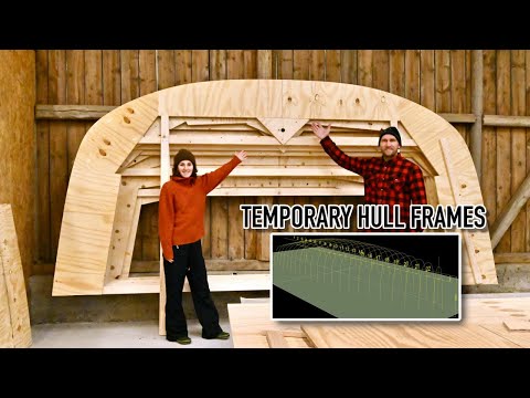 Halfway Building The Temporary Hull Frames - Ep. 327 RAN Sailing