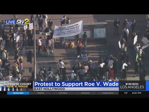 Hundreds gather across Southland to protest in support of Roe v. Wade