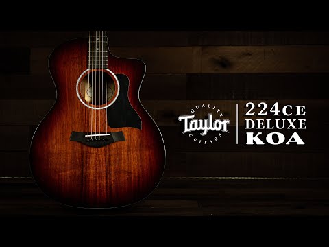 Taylor 224ce Deluxe, Shaded Edgeburst with Koa Back and Sides image 9