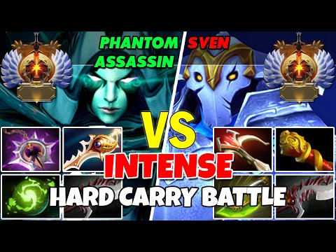 PHANTOM ASSASSIN (Carry) vs SVEN (Carry)  - Epic Battle Of Immortal Rank Dota 2 Players - Z Dota 2