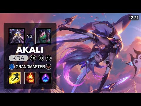Akali vs Kassadin Mid - EUW Grandmaster - Patch 12.21 Season 12
