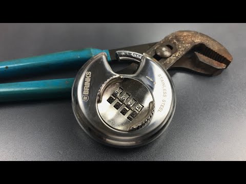 [679] Using Pliers to Open a Brinks Combination Disc Padlock (Model 663-80051)