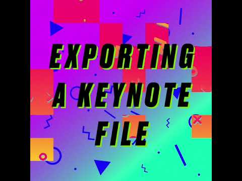 Exporting a Keynote File