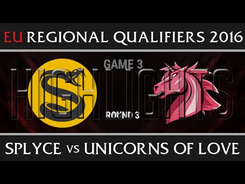 Splyce vs Unicorns of Love Highlights Game 3, EU LCS Regionals final Summer 2016, SPY vs UOL G3