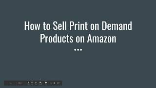 How to Sell Print On Demand on Amazon | Products via FBM