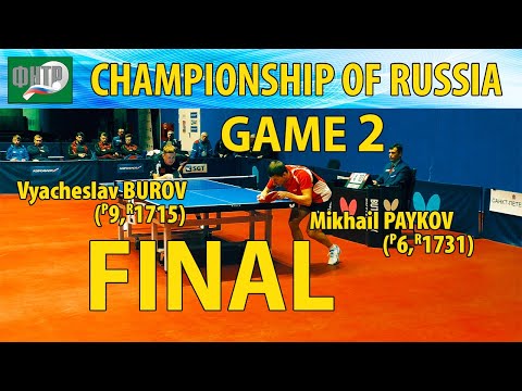 BUROV - PAYKOV ЧЕМПИОНАТ РОССИИ-2020 #tabletennis #настольныйтеннис