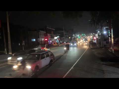 Road Traffic Sound - Night Street View In Sri Lanka