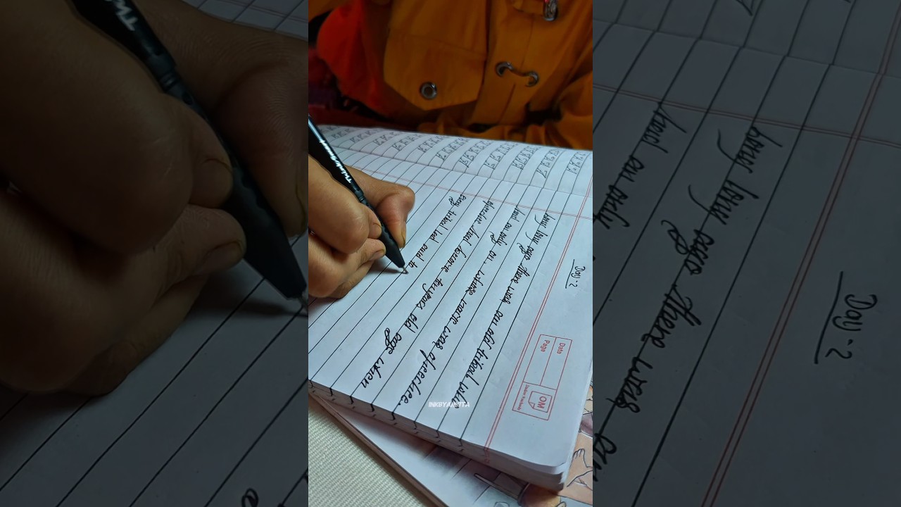Day- 2 of Handwriting Glow up ✨🩷 || #shorts #day2 #aesthetic #challenge