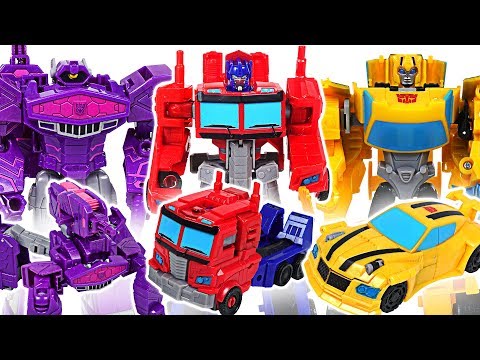 Transformers Cyberverse warrior class Optimus Prime, Bumblebee VS Shockwave, Starscream! #DuDuPopTOY