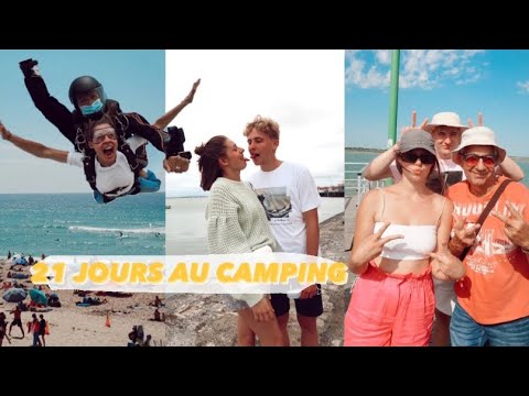 21 JOURS AU CAMPING (saut en parachute, plage, fête foraine, fort boyard, surf...)
