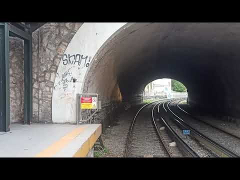 Athens metro line 1. Train back cabin view. Graffiti tour! ISAP (ΗΣΑΠ)