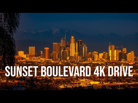 Sunset Boulevard 4K Drive - Beginning to End