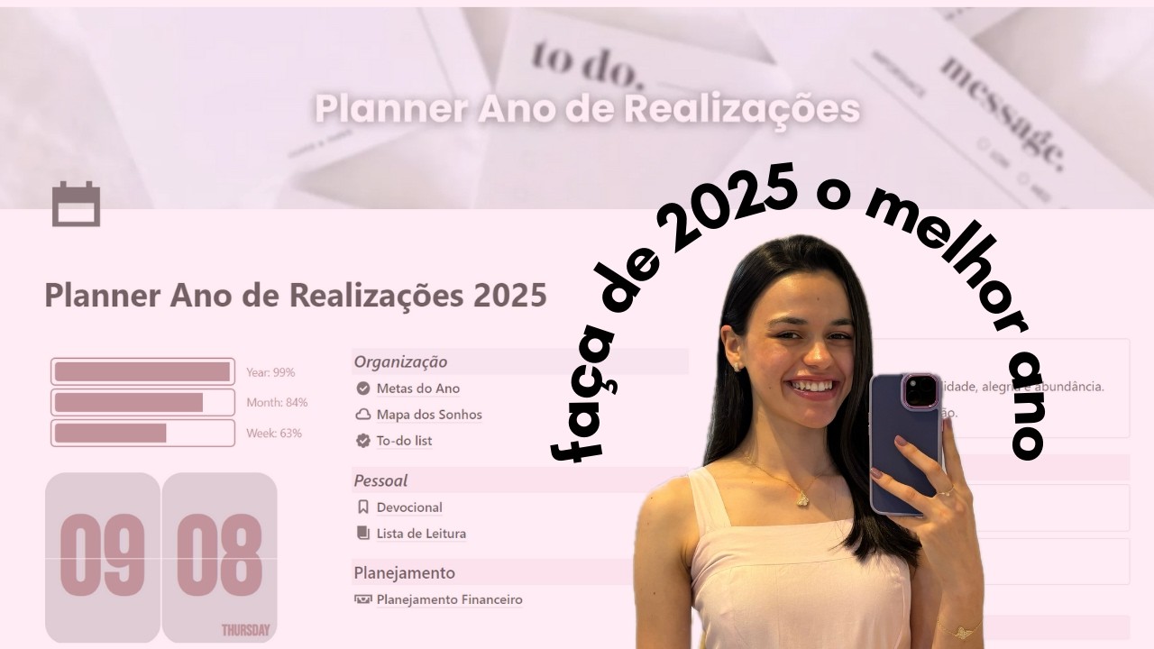 COMO USAR O NOTION PARA ATINGIR TODAS SUAS METAS EM 2025 | Planner Ano de Realizações