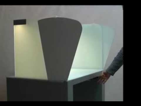 Boxes d'analyses sensorielles en acier peint époxy et verre trempé - version escamotable - REFERENCE_3