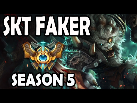 SKT T1 Faker Rengar vs Jarvan IV Jungle Ranked Challenger Korea