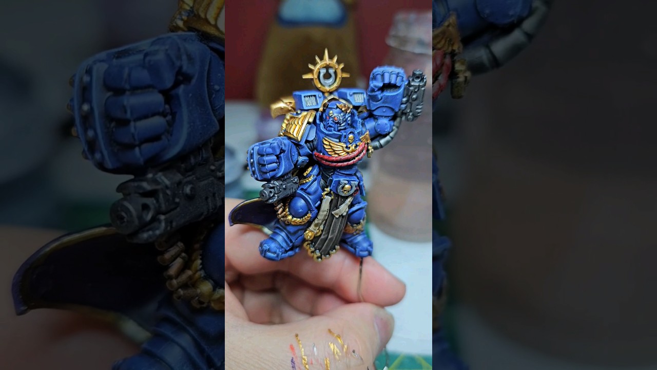 Finished painting up Marneus Calgar! Now onto the base #warhammer #warhammer40k #ultramarines #40k
