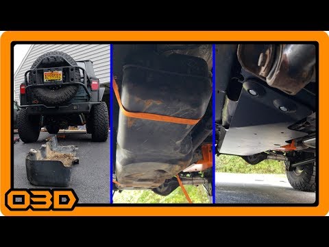 Rock Hard 4X4 Fuel Tank Skid Installation - RH4X4 -RH-6001 - 2015 Jeep Wrangler JK Unlimited JKU