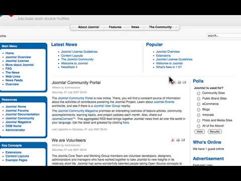 Joomla 1 5 Beginner Lesson 16 The Blog Menu