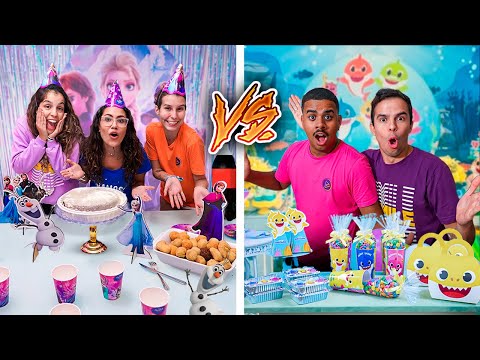 QUEM FIZER A MELHOR FESTA COM ITENS DA MANSÃO VENCE! - (GIRAFAS VS TUBARÕES)