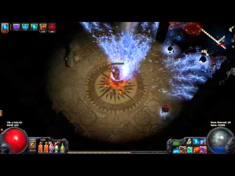 Path of Exile Crit Lighting Strike Duelist. T9 Residence map, double boss.