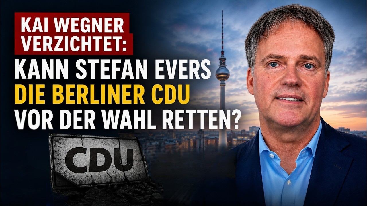 Kai Wegner verzichtet: Kann Stefan Evers die Berliner CDU retten?