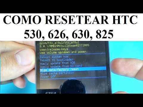 Como resetear HTC Desire 530, 626, 630, 825, HTC 10