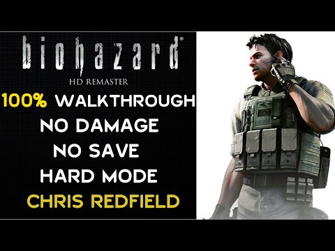Resident Evil HD Remaster 100% Walkthrough No Damage No Save Hard Mode Chris Redfield