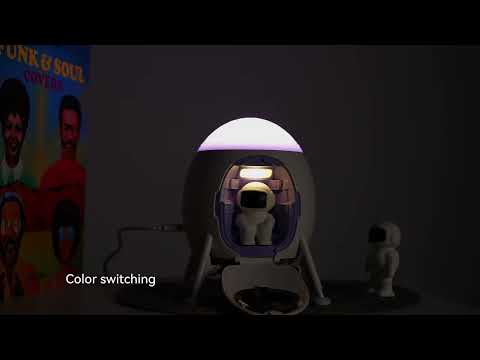Ночник-проектор XO CF38 Lander Starlight звезды и галактики с Bluetooth-колонкой 10 Вт RGB белый - фото 1 - id-p3099424404