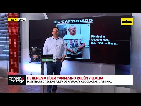 Imputan a líder campesino Rubén Villalba tras su recaptura en Canindeyú