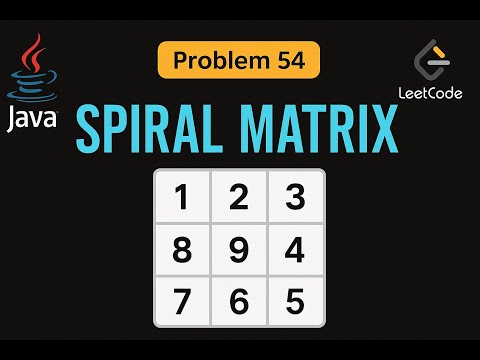 LeetCode 54: Spiral Matrix | Java Solution | Matrix Traversal