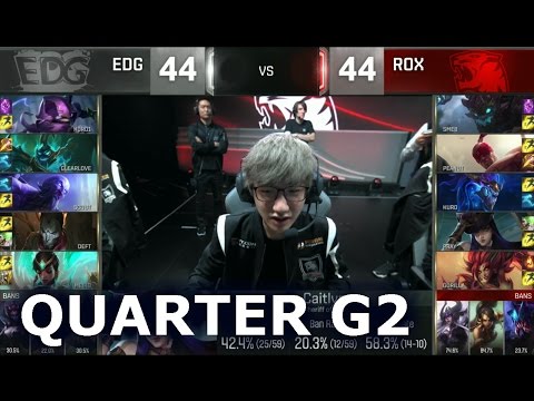 ROX vs EDG - Game 2 Quarter Finals Worlds 2016 | LoL S6 World Championship Rox Tigers vs EDG G2