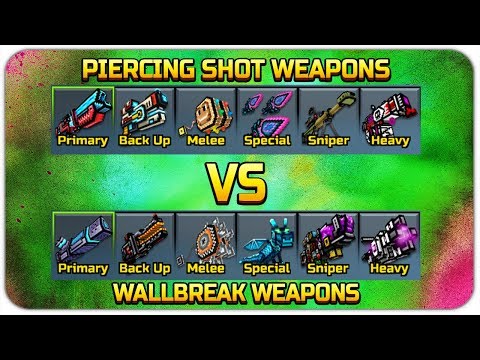 Piercing Shot VS Wall Break Weapons - Pixel Gun 3D