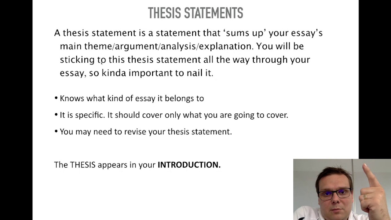 Literary Essays - Thesis Statements