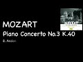 Mozart - Piano Concerto No.3 K.40