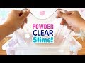 DIY CRYSTAL CLEAR Powder Slime!!! QUICK METHOD, NO BORAX!! DIY Giant Clear Slime