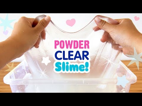 DIY CRYSTAL CLEAR Powder Slime!!! QUICK METHOD, NO BORAX!! DIY Giant Clear Slime Video